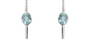Blue Topaz Gem Set Silver Hoops