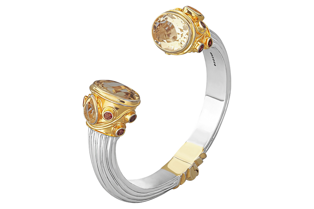 Bombay Citrine & Garnet Cuff Bracelet
