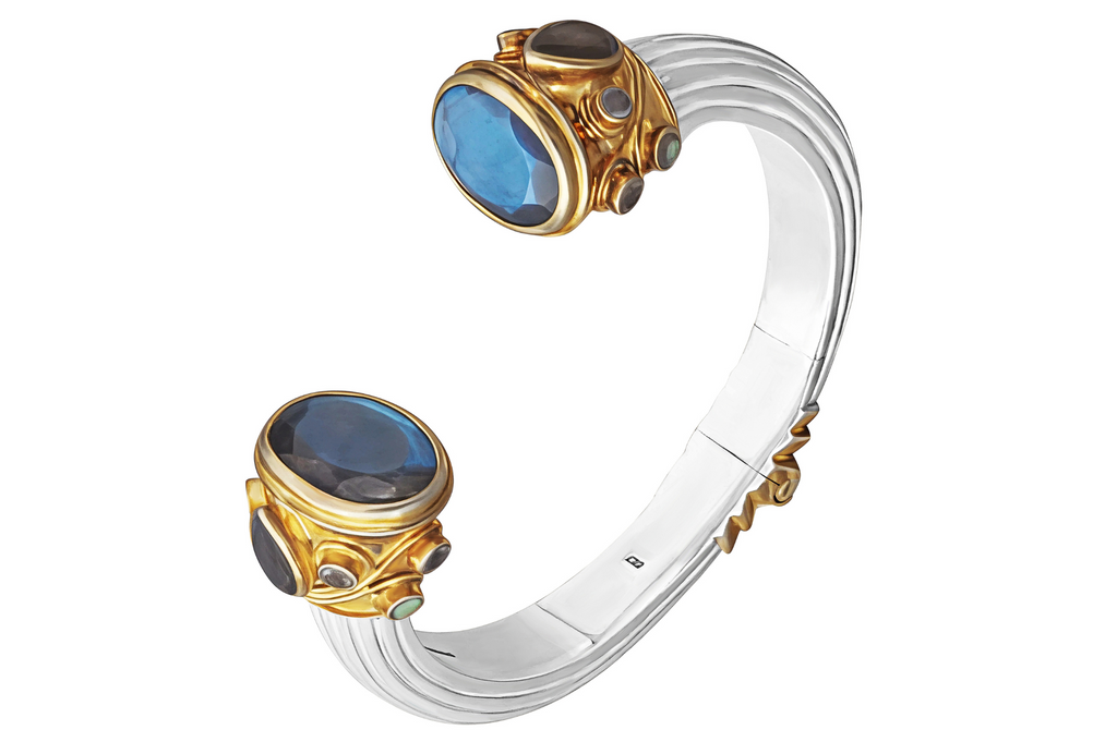 Bombay Labradorite & Peridot Cuff Bracelet