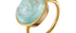 Bonbon Blue Oval Tourmaline Cabochon Ring