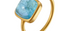 Bonbon Blue Tourmaline Cabochon Ring