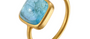 Bonbon Blue Tourmaline Cabochon Ring