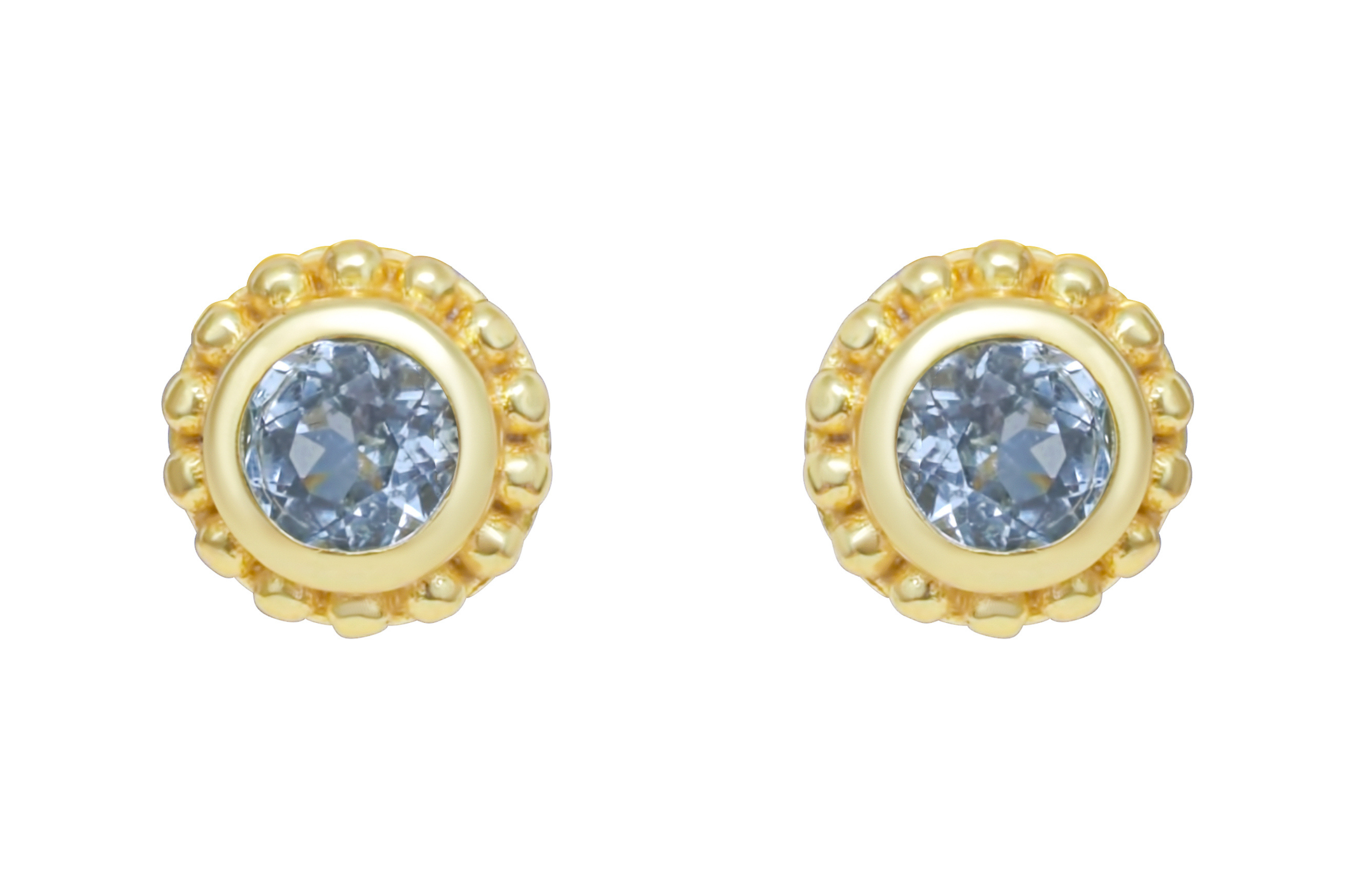 Sunbeam Blue Topaz Stud Earrings