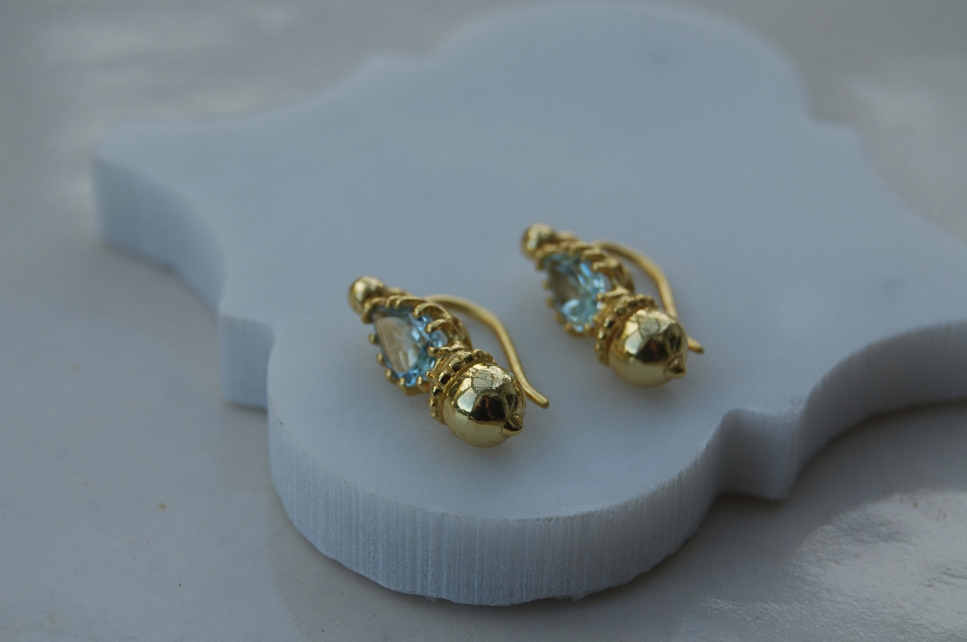 Jodphur Blue Topaz Drop Earrings