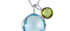 Polka Dot Blue Topaz & Peridot Silver Necklace