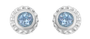 Sunbeam Silver Blue Topaz Stud Earrings
