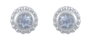 Sunbeam Silver Blue Topaz Stud Earrings