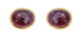 Pink Tourmaline Oval Stud Earrings