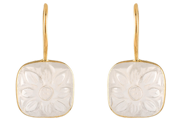 Carmela Carved Rock Crystal Drop Earrings