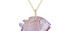 Carved Amethyst Fish Pendant Necklace