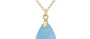 Pune Carved Aquamarine Pendant Necklace