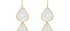 Carved Crystal Double Drop Earrings