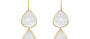 Carved Crystal Double Drop Earrings