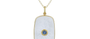 Carved Rock Crystal & Sapphire Pendant Necklace