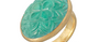 Carved Fluorite Gemstone Ring