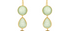 Carved Fluorite Triple Drop Earrings