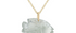 Carved Green Amethyst Fish Pendant Necklace