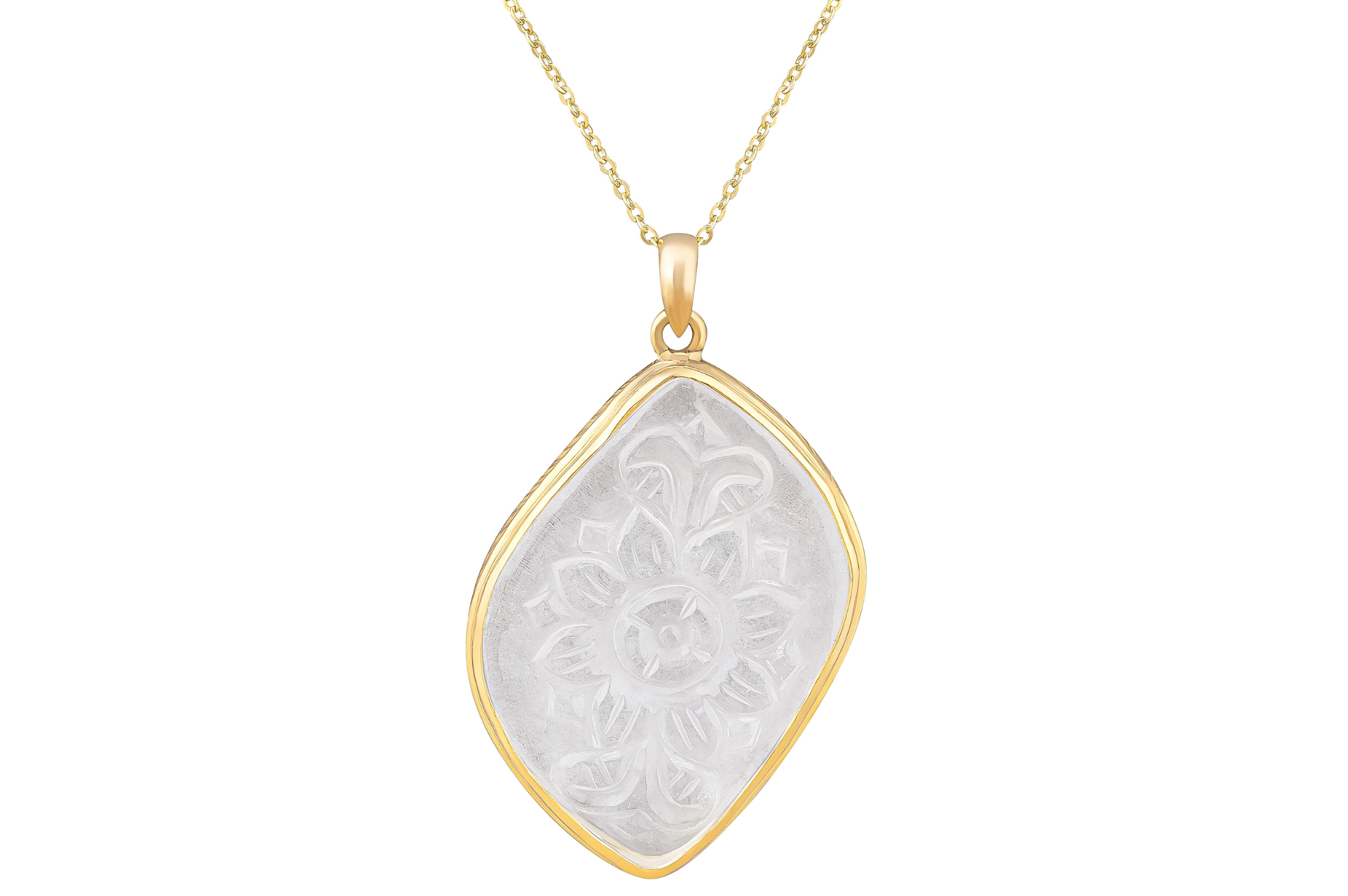 Carved Rock Crystal Pendant