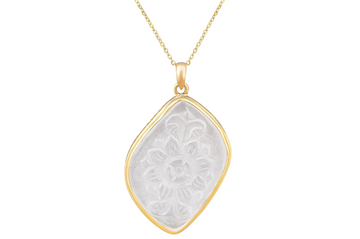 Carved Rock Crystal Pendant