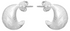 Cashew Silver Textured Hoops
