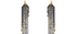 Oxidised Chain Earrings With Citrine Briolette Drops
