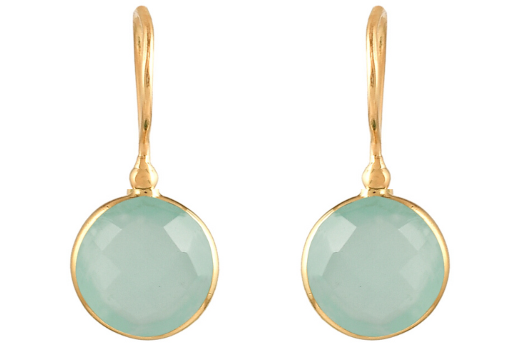 Lollipop Chalcedony Drop Earrings