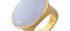 Oval Blue Chalcedony Gemstone Ring