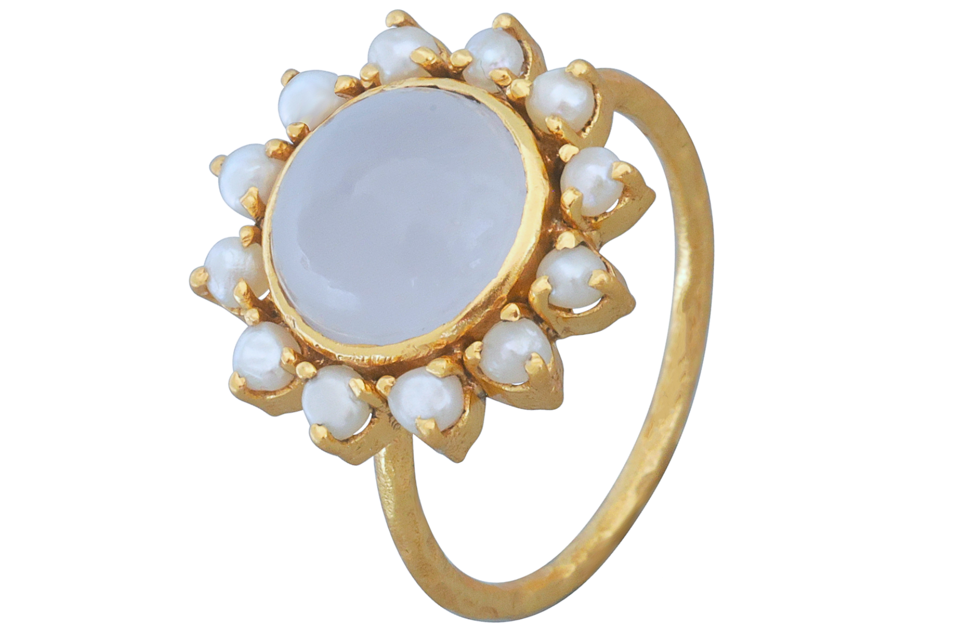Hyderabad Pearl & Chalcedony Ring
