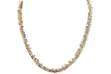 Charlotte Aquamarine, Iolite & Apatite Bead Necklace