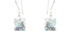 Charlotte Aquamarine Silver Bead Earrings