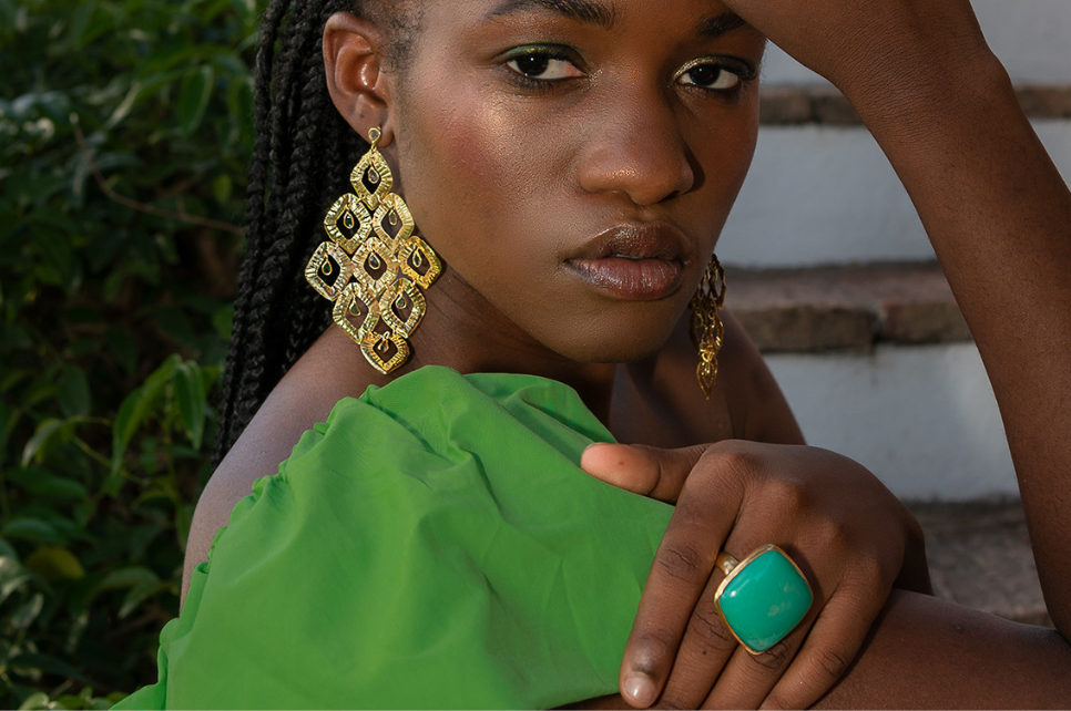 Chrysoprase Free Size Gemstone Ring