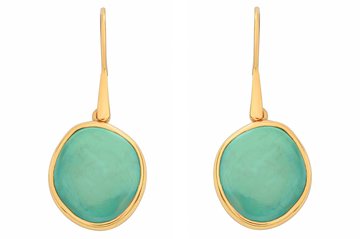 Chrysoprase Pebble Single Drop Earrings