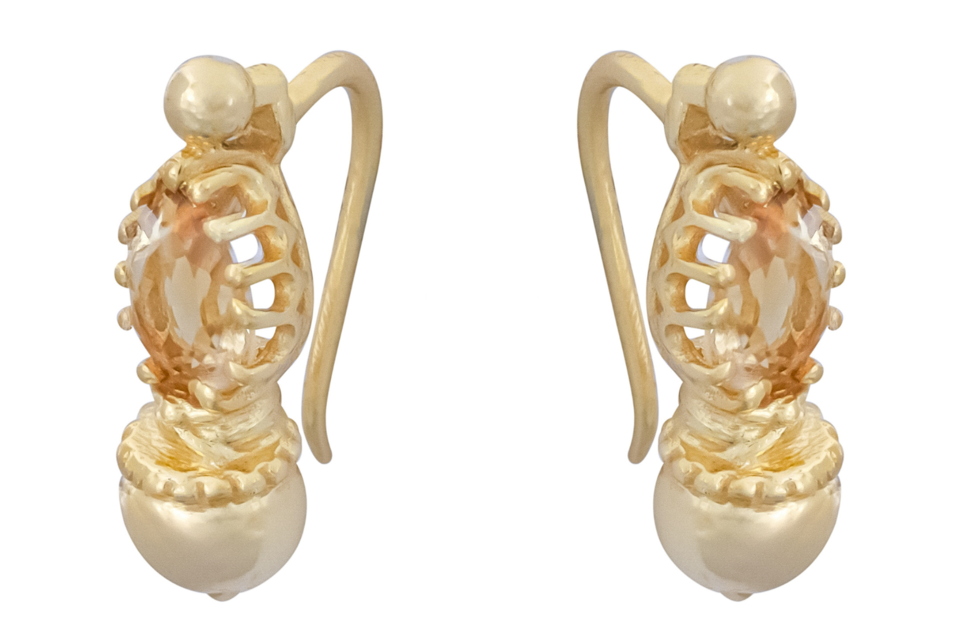 Jodphur Citrine Drop Earrings