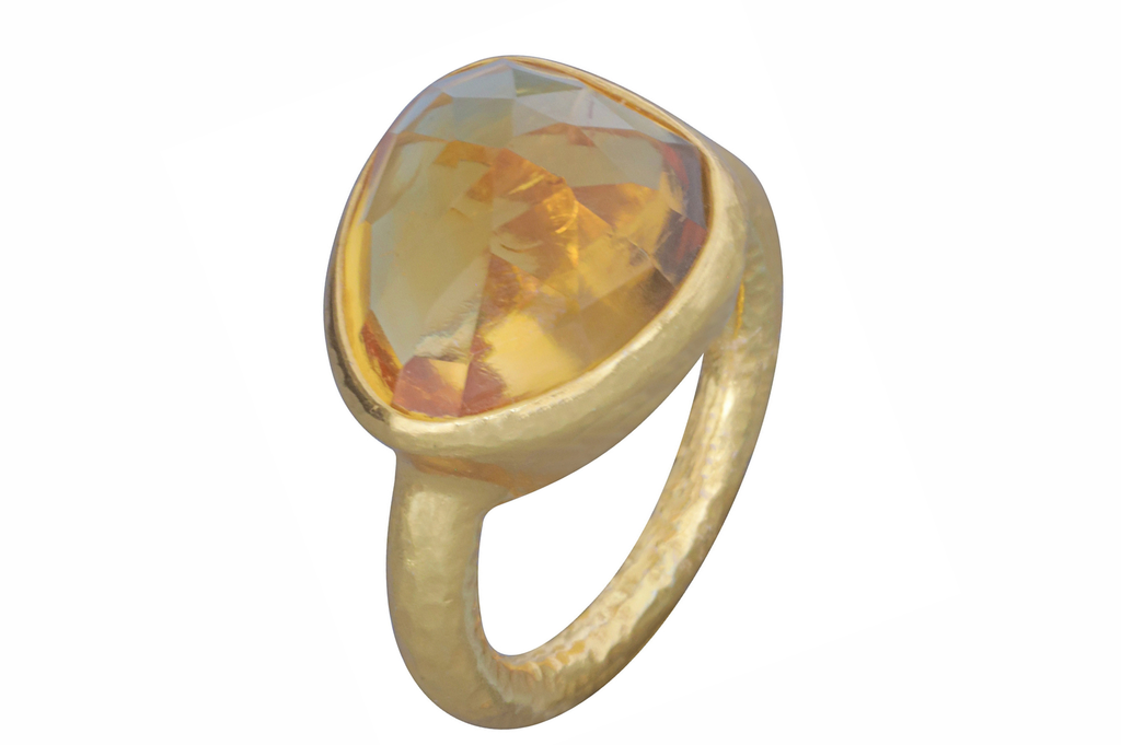Citrine Organic Gemstone Ring