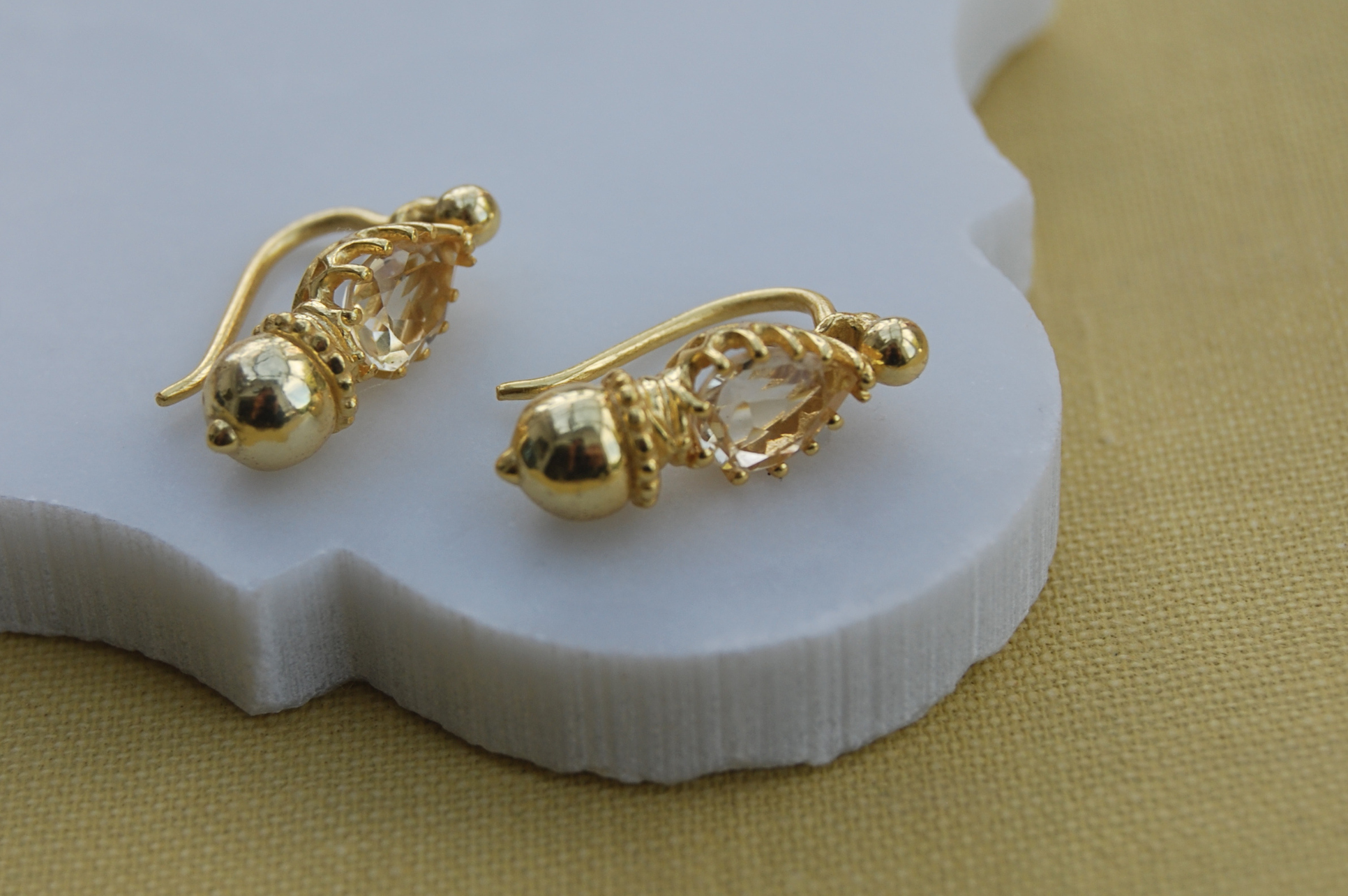 Jodphur Citrine Drop Earrings