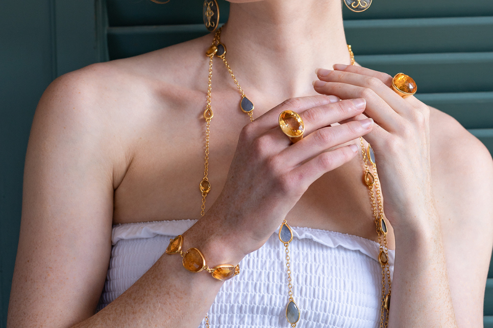 Pebble Citrine Bracelet