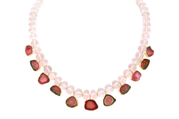 Clara Rose Quartz & Watermelon Tourmaline Necklace