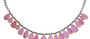Clara Ruby & Oxidised Silver Pendant Necklace