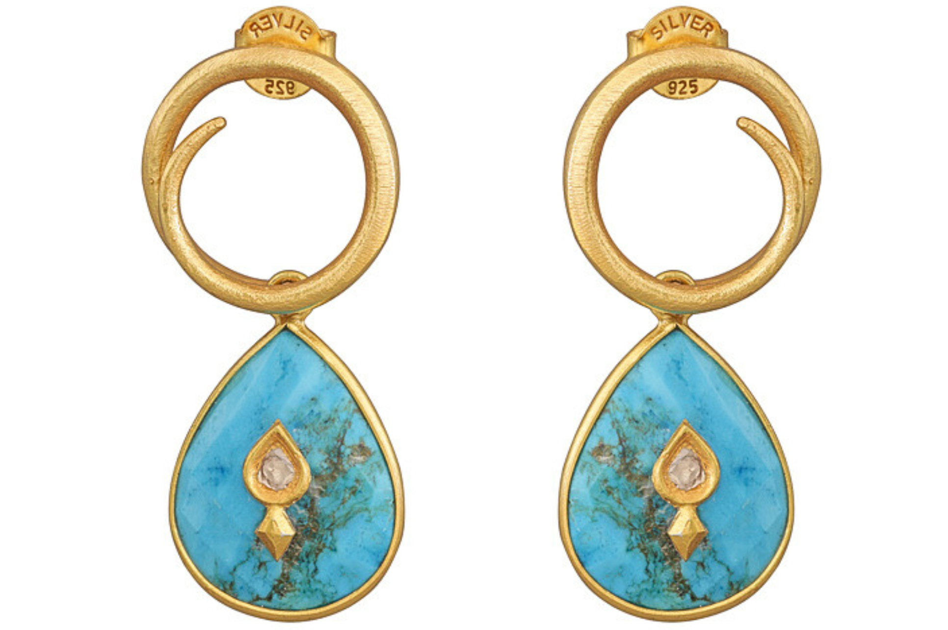 Coco Turquoise & Diamond Jadau Earrings
