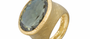 Raised Cognac Quartz Gemstone Rings