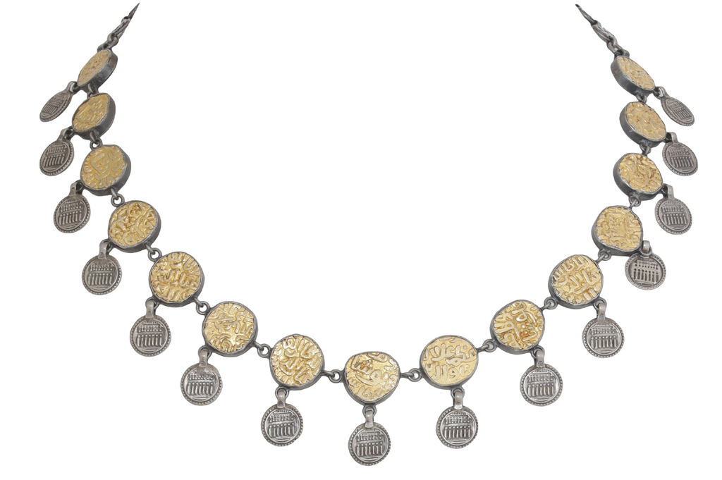 Indian Coin & Seven Goddesses Talisman Necklace