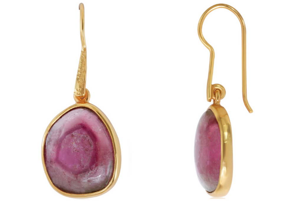 Watermelon Tourmaline Earrings