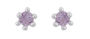 Cosmic Amethyst Silver Stud Earrings