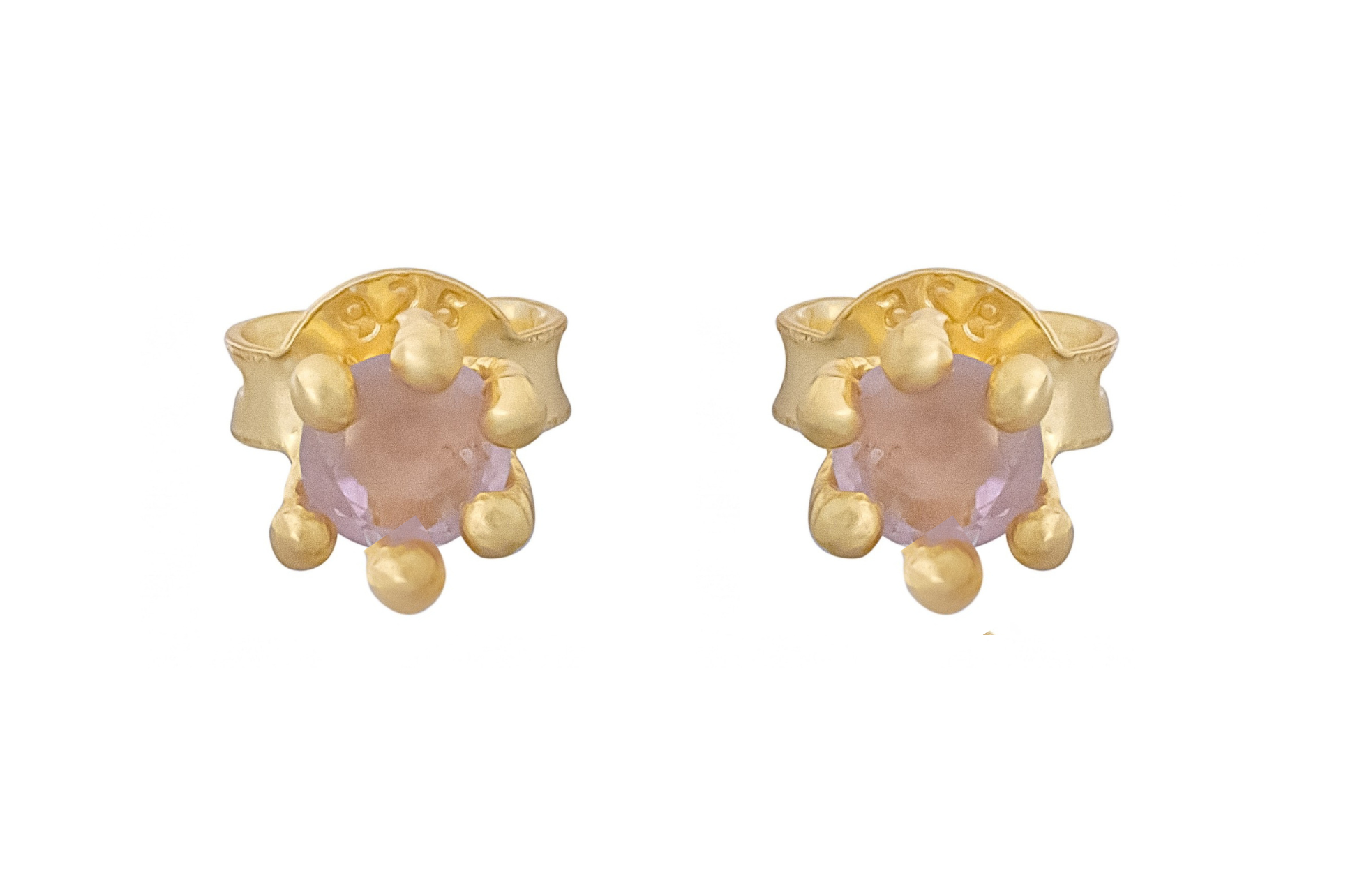 Cosmic Amethyst Stud Earrings
