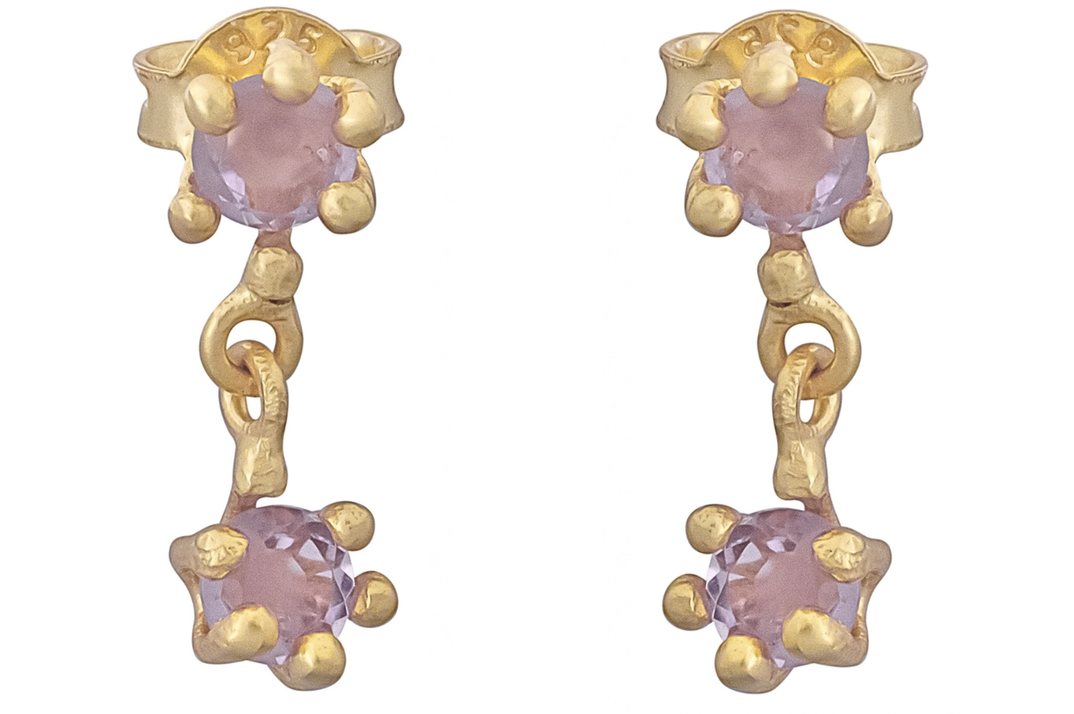 Cosmic Amethyst Drop Earrings