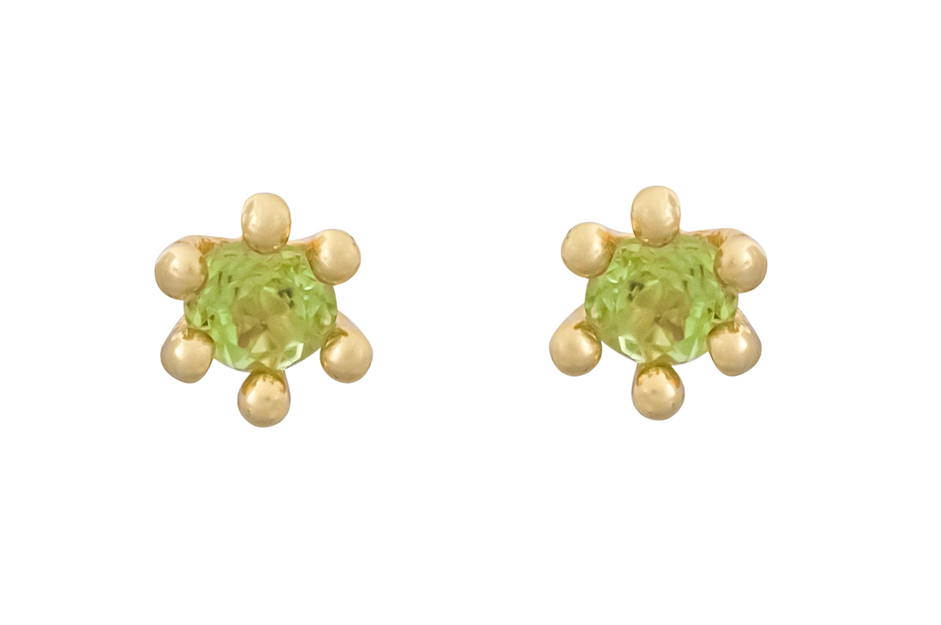 Cosmic Peridot Stud Earrings