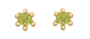 Cosmic Peridot Stud Earrings