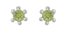 Cosmic Peridot Silver Stud Earrings
