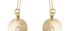 Disc & Rock Crystal Drop Earrings