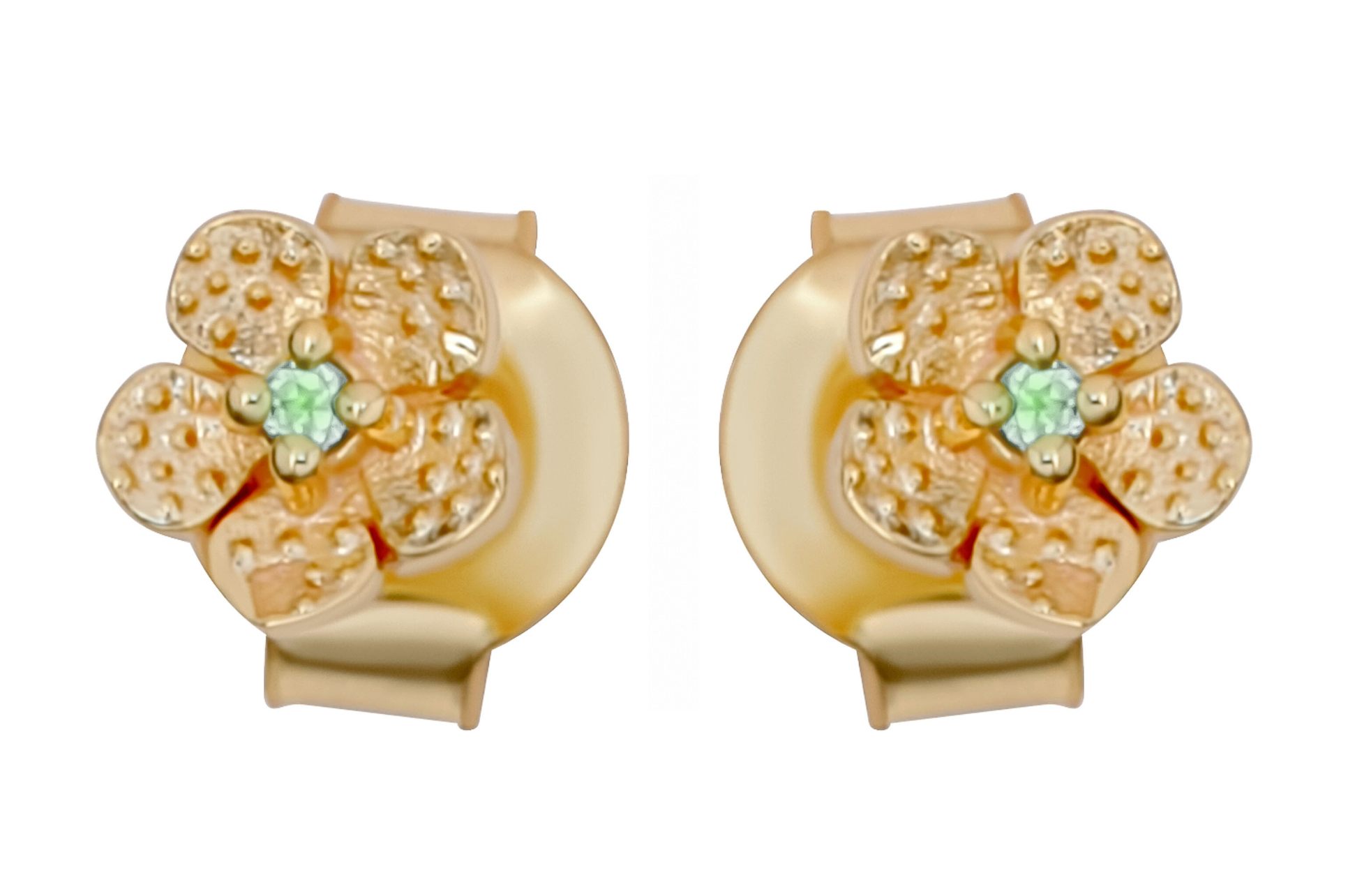 Daisy Peridot Stud Earrings